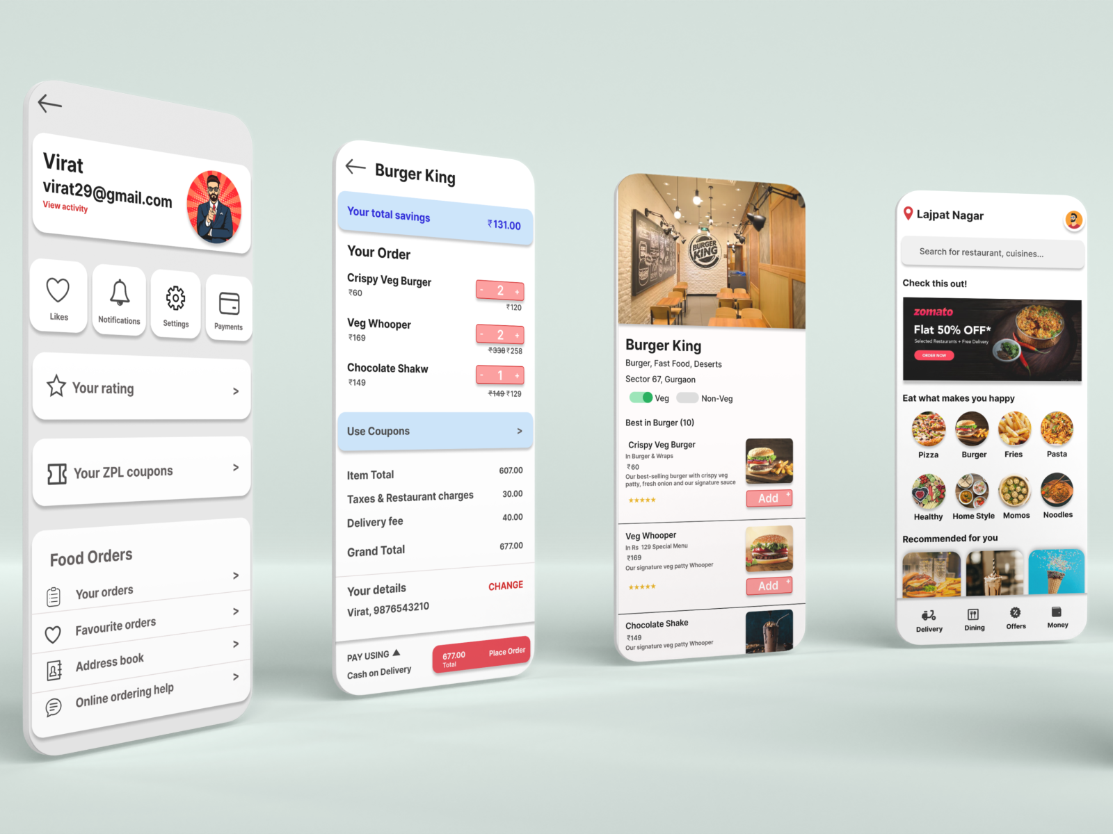 Dribbble - Zomato UI Mockup(png).png By Harsh Thakur