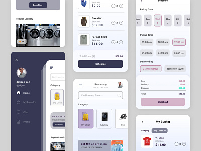Laundry App Concept laundry app mobile design ui ux