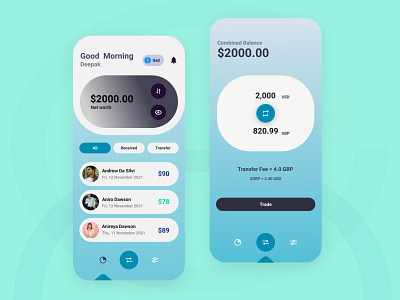 Transaction App banking mobile banking transaction ui ux