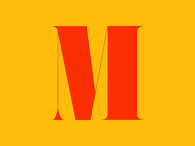 The M font design font typeface typography wip
