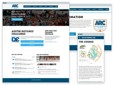 Austin Runners Club Site austin front end redesign responsive runners running ui ux web design