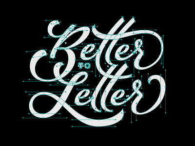 Better to Letter Beziers better beziers curves custom type hand lettering hand type letter letterforms lettering process progress typography