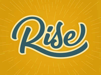 Rise curves customtype handdrawntype letterforms lettering rays rise shine type typography vector