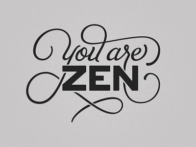 Zen Vector curves custom type hand drawn type letterforms lettering letters type type design typography vector