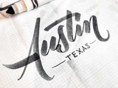 Austin calligraphy crayola custom type hand drawn type hand lettering lettering marker script type typography