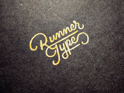 Runner Type calligraphy customtype gold handdrawn letterforms lettering script sketch type typedesign typographic typography