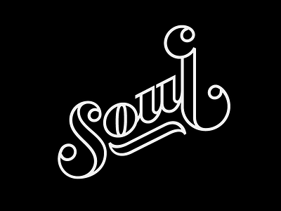 Soul Linework calligraphy curves custom type letterforms lettering letters swash swashes type typographic typography