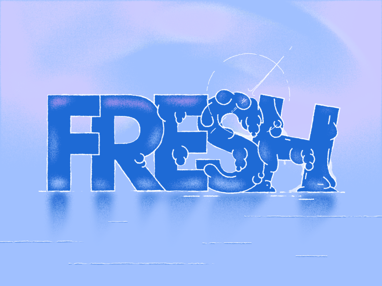 Fresh 2d animation animation illustration logo loop motion title design type typography