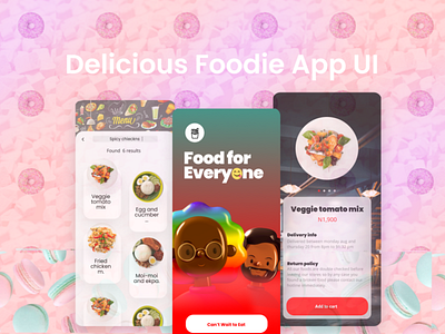 Elegant Food App UI design