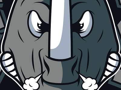 Rhinos design donkey kong island logo nintendo rambi rhinos team vector