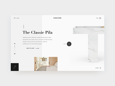 Furniture // Concept Main Page clean ecommerce grid house interior minimal ui ux web white