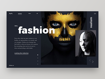 Fashion // Concept Main Page black clean desktop fashion interface main minimal moda ui ux web website