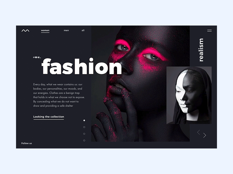 Fashion // Animation Main Page animation black clean fashion interaction main minimal motion typogaphy ui ux web website