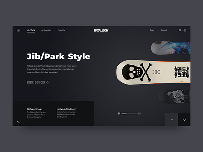 Promo Website for a New Line of Snowboards asymmetry clean experiment golden canon grid layout minimal promo website scandinavian design snowboard ui ux zajno