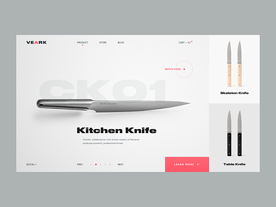 Knife Store // Main Page black lead clean design desktop ecommerce gray homepage interface knife layout main minimal product promo website scandinavian style store ui ux web website