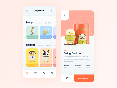 Mobile App for Toy Store// Concept app application branding clean colors creativity design illustration interface layout main minimal mobile mobile ui shop store store app toy ui ux