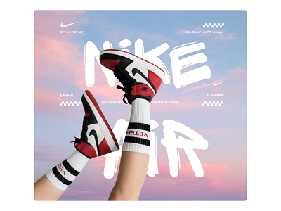 Presentation of the new Nike model architecture beautiful sneakers brand branding design ease english graphic design landing page nike quality sensation shoes sneakers style ui ux web designer