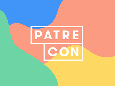 Patrecon 2017 2017 blue conference coral creators green identity logo patrecon patreon swag yellow