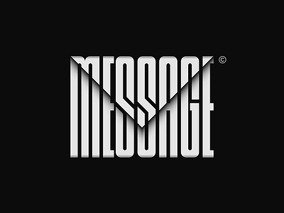 MESSAGE black brand branding creative design idea logotype mark symbol typography