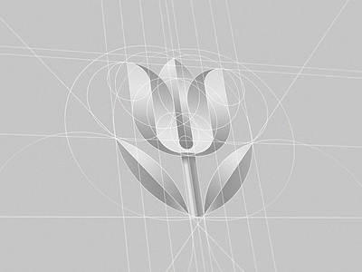 Construction / Tulip brand branding idea illustration logo mark minimal negative symbol typography