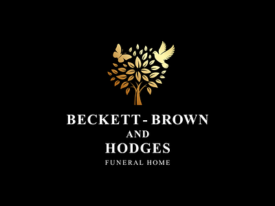 Beckett-Brown & Hodges Funeral Home black branding design idea illustration logo mark negative symbol typography