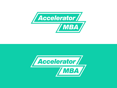 Accelerator MBA brand branding creative design idea logo logotype mark minimal typography