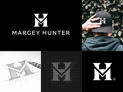 Margey Hunter brand branding creative design icon mark minimal negative symbol typography