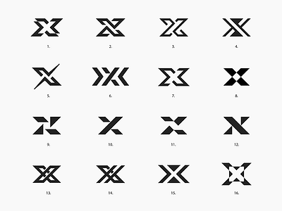 Letter X brand branding creative design idea mark minimal negative symbol typography