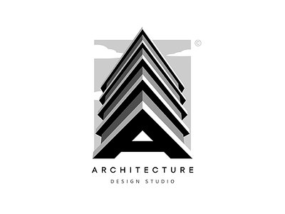 Architecture / Design Studio brand branding design idea illustration logo mark negative typography