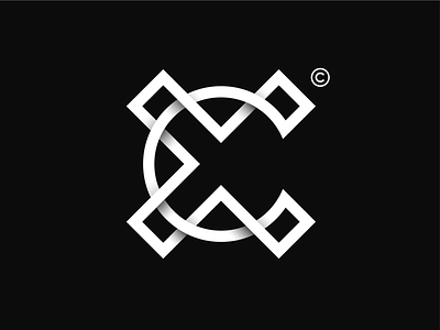 Close / CX brand branding design idea illustration logo mark negative typography
