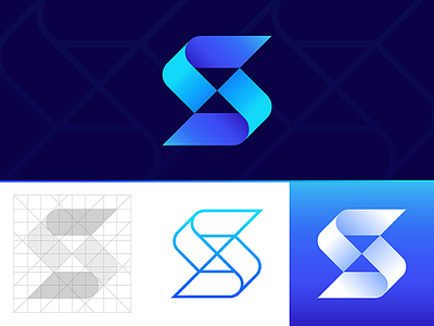 Letter S brand branding design idea illustration logo mark negative typography ui