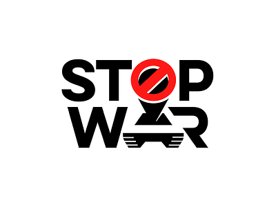 STOP WAR brand branding design idea illustration logo mark negative typography ui