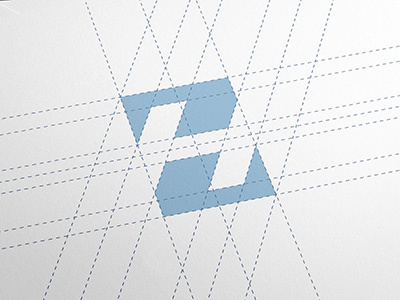 ZH brand construction design mark negative piotrlogo process space trademark typography zh