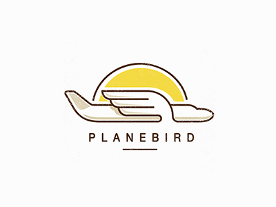 Planebird bird design fly idea piotrlogo plane wing
