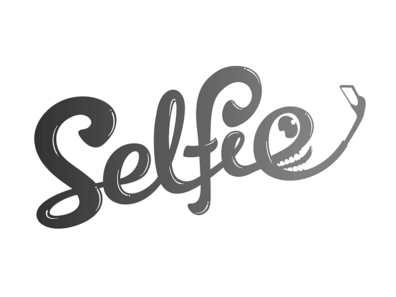 Selfie calligraphy camera cell phone design font idea logotype mobile phone piotrlogo selfie typography