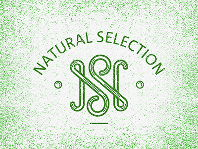 Natural Selection color design green icon idea logo monogram natural piotrlogo selection texture vintage