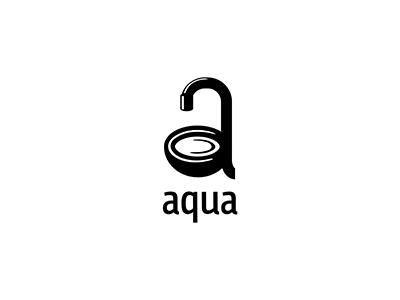 aqua aqua black faucet idea negative piotrlogo signet space tap typography washbasin water