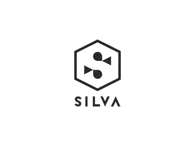 Silva - Developer black cube design developer idea logo mark negative piotrlogo space