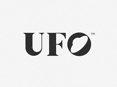 UFO design galactic idea logo mark negative piotrlogo space symbol ufo