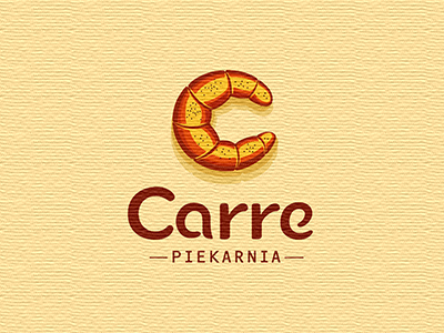 Carre -Bakery baker breadstuff croissant design food logo mark piotrlogo