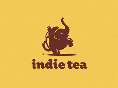 Indie Tea animal brand design elephant idea indie letters logo mark tea