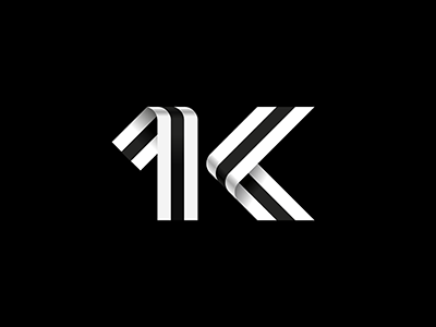 1K black brand graphic idea logo negative space typography website white