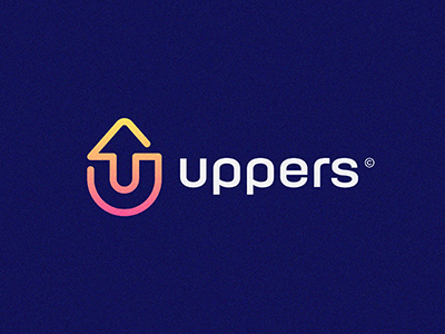 Uppers / Inspiration: Letter U + Arrow arrow design flat idea internet logo negative net sign space website