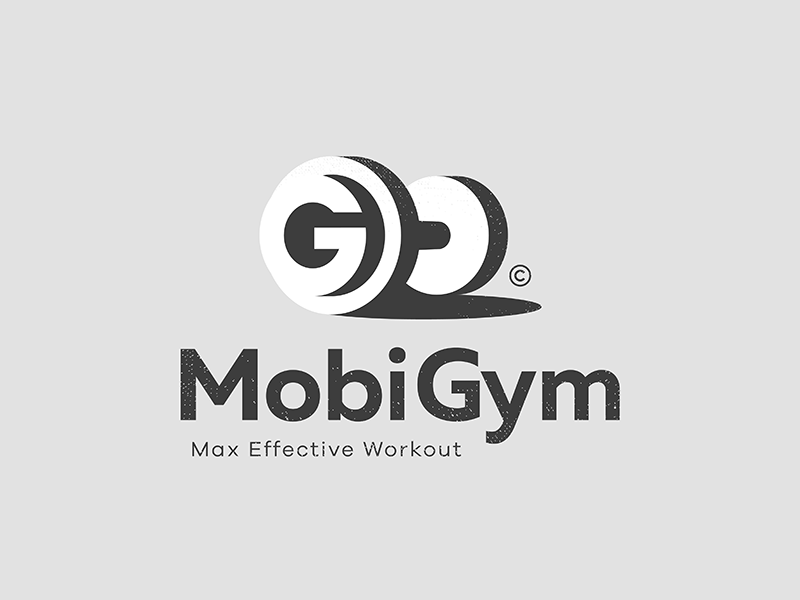 Logo Mobi Gym / Max Effective Workout by Piotr Gorczyca on Dribbble