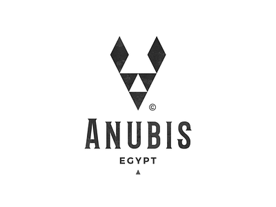 ANUBIS black brand branding creative design flat geometry icon idea logo mark minimal negative sign space symbol typography