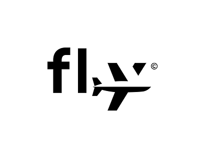 fly black brand branding design flat geometry icon idea letter logotype mark minimal negative space symbol typography