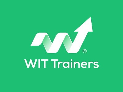WIT Trainers brand branding construction creative design flat geometry icon idea letter logo mark minimal negative sign space symbol typography vector white