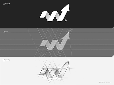 WIT Trainers / Logo Design Process. black brand branding construction creative design flat geometry icon idea illustration letter logo mark minimal sign space symbol typography white