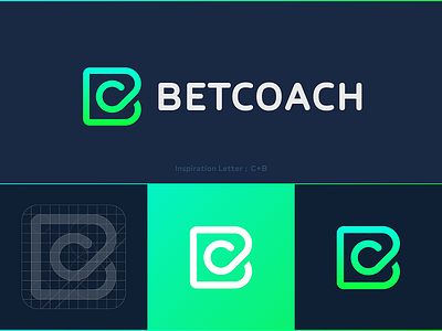 BETCOACH / Betting Site brand branding design idea logo mark negative space symbol typography
