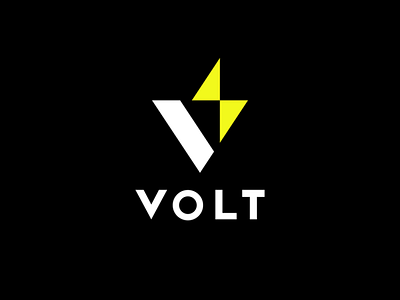VOLT black brand branding design logo mark minimal negative space symbol